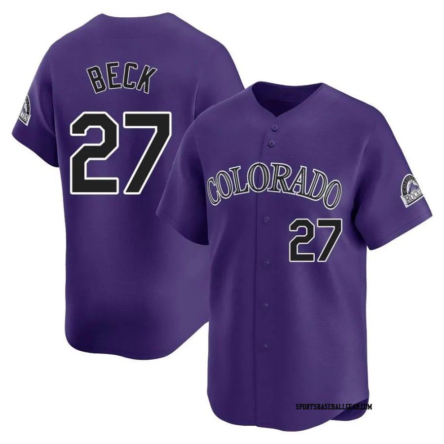 Jordan Beck Men's Colorado Rockies Purple Limited Alternate Jersey