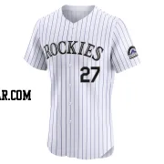 Jordan Beck Men's Colorado Rockies White Elite Home Jersey