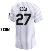 Jordan Beck Men's Colorado Rockies White Elite Home Jersey