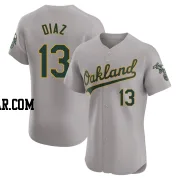 Jordan Diaz Men's Oakland Athletics Gray Elite Road Jersey