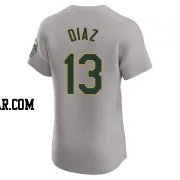 Jordan Diaz Men's Oakland Athletics Gray Elite Road Jersey