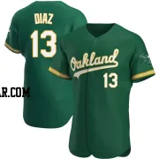 Jordan Diaz Men's Oakland Athletics Green Authentic Kelly Alternate Jersey