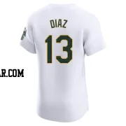 Jordan Diaz Men's Oakland Athletics White Elite Home Jersey