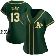 Jordan Diaz Women's Oakland Athletics Green Authentic Alternate Jersey