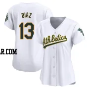 Jordan Diaz Women's Oakland Athletics White Limited Home Jersey