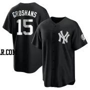 Jordan Groshans Men's New York Yankees Black/White Replica Jersey