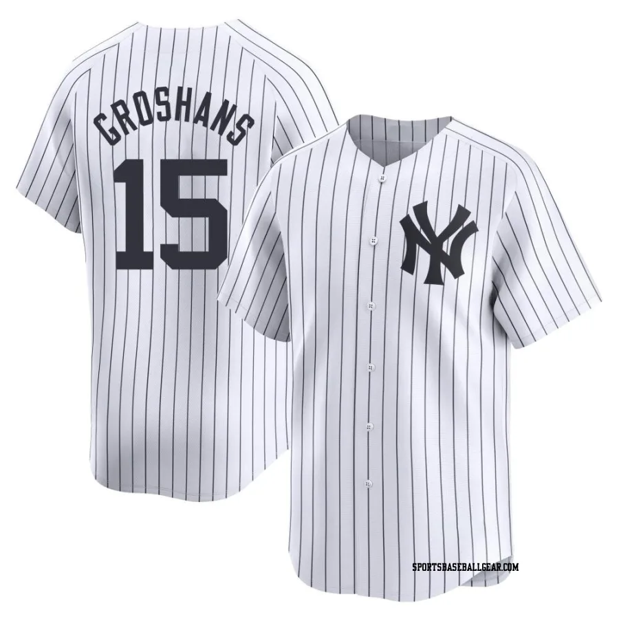 Jordan Groshans Men's New York Yankees White Limited Yankee Home Jersey