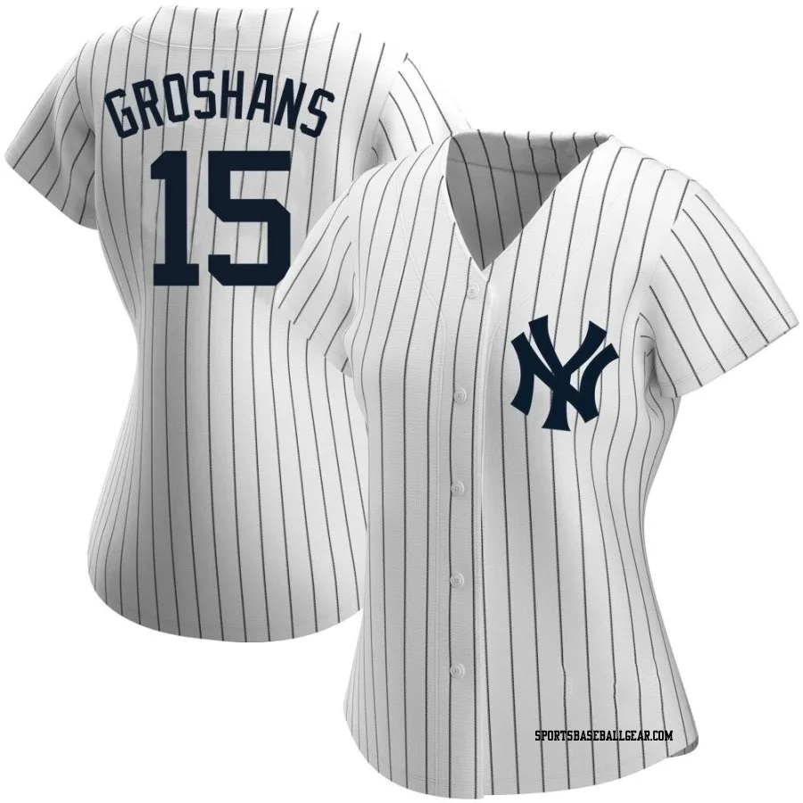 Jordan Groshans Women's New York Yankees White Authentic Home Name Jersey