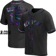 Jordan Groshans Youth New York Yankees Black Holographic Replica Alternate Jersey