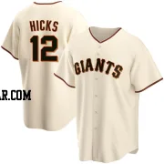 Jordan Hicks Men's San Francisco Giants Cream Replica Home Jersey