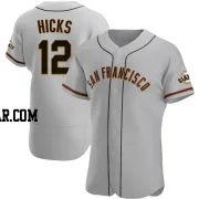 Jordan Hicks Men's San Francisco Giants Gray Authentic Road Jersey