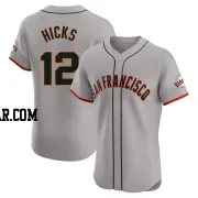 Jordan Hicks Men's San Francisco Giants Gray Elite Road Jersey