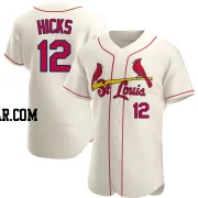 Jordan Hicks Men's St. Louis Cardinals Cream Authentic Alternate Jersey