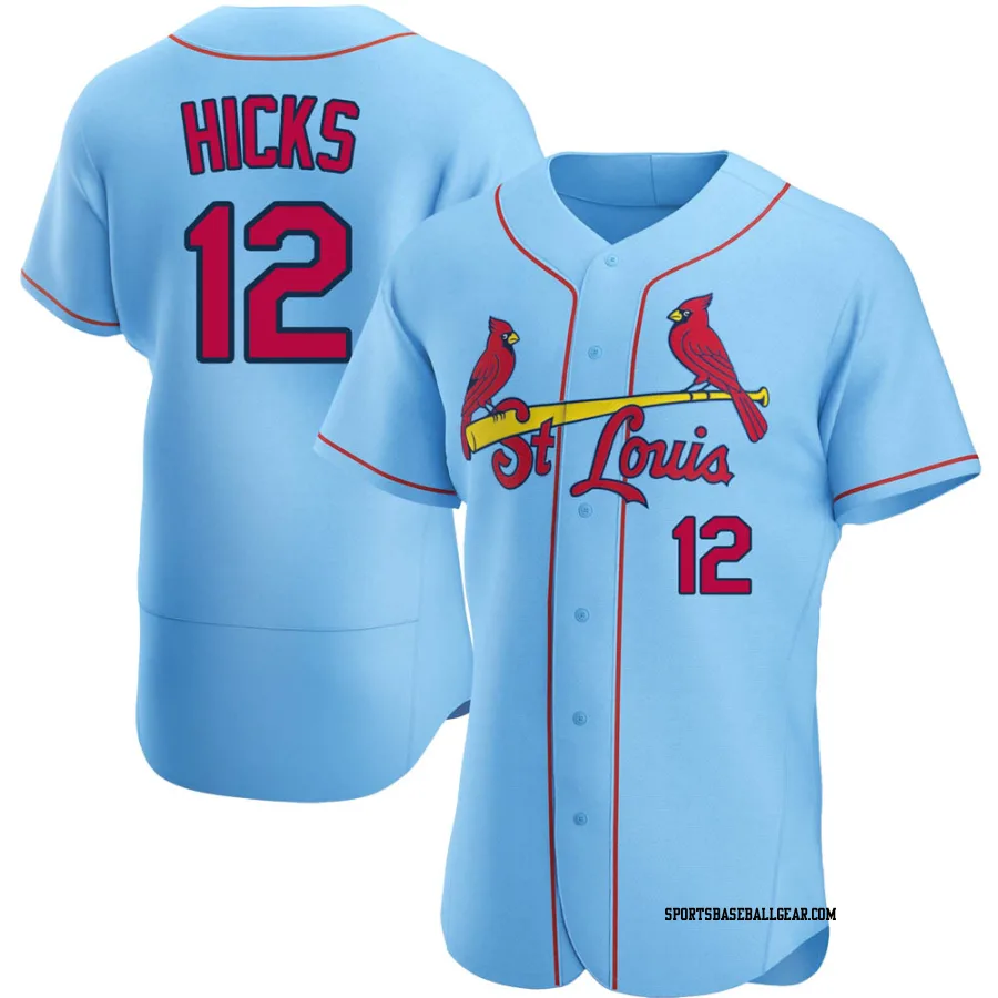 Jordan Hicks Men's St. Louis Cardinals Light Blue Authentic Alternate Jersey