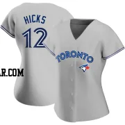 Jordan Hicks Women's Toronto Blue Jays Gray Authentic Road Jersey