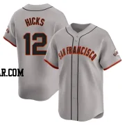 Jordan Hicks Youth San Francisco Giants Gray Limited Away Jersey