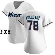 Jordan Holloway Women's Miami Marlins White Authentic Home Jersey