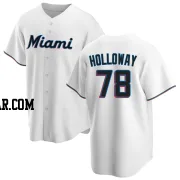 Jordan Holloway Youth Miami Marlins White Replica Home Jersey