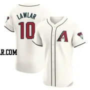 Jordan Lawlar Men's Arizona Diamondbacks Cream Elite Home Patch Jersey