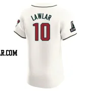 Jordan Lawlar Men's Arizona Diamondbacks Cream Elite Home Patch Jersey