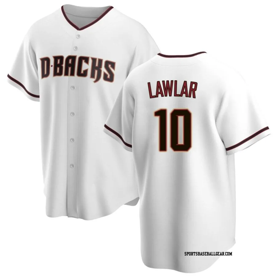 Jordan Lawlar Men's Arizona Diamondbacks White Replica Home Jersey