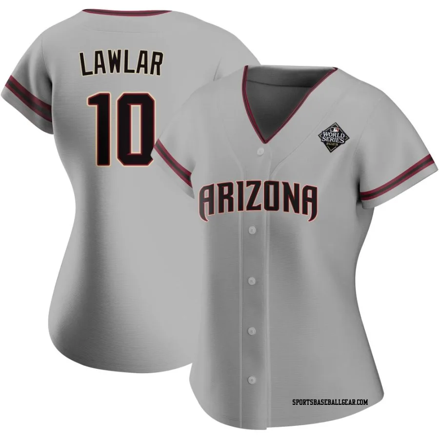 Jordan Lawlar Women's Arizona Diamondbacks Gray Authentic Road 2023 World Series Jersey