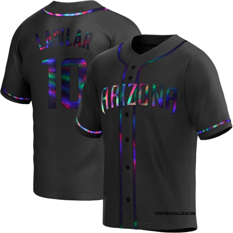 Jordan Lawlar Youth Arizona Diamondbacks Black Holographic Replica Alternate Jersey