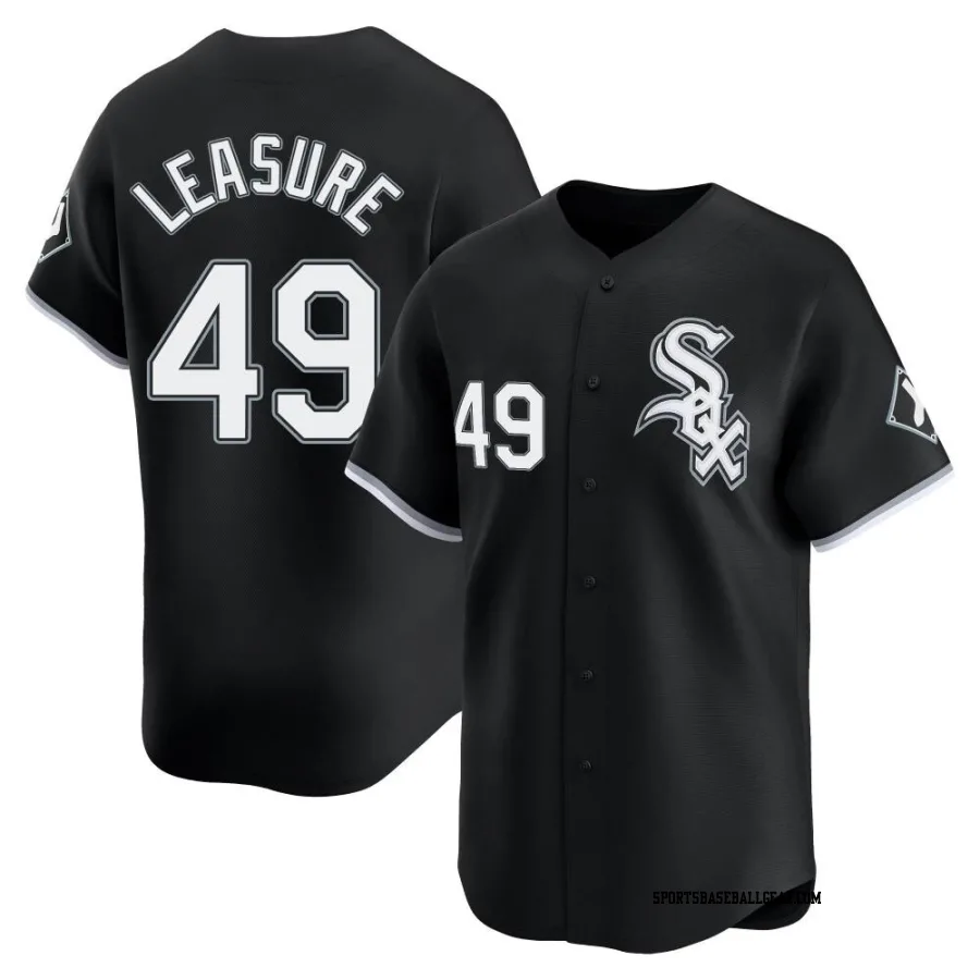 Jordan Leasure Men's Chicago White Sox Black Limited Alternate Jersey