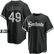 Jordan Leasure Men's Chicago White Sox Black Replica 2021 City Connect Jersey