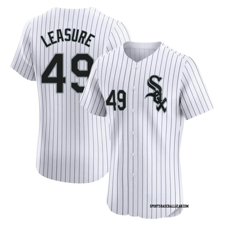 Jordan Leasure Men's Chicago White Sox White Elite Home Jersey