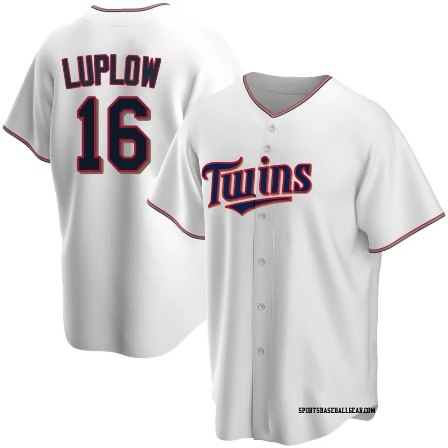 Jordan Luplow Men's Minnesota Twins White Replica Home Jersey