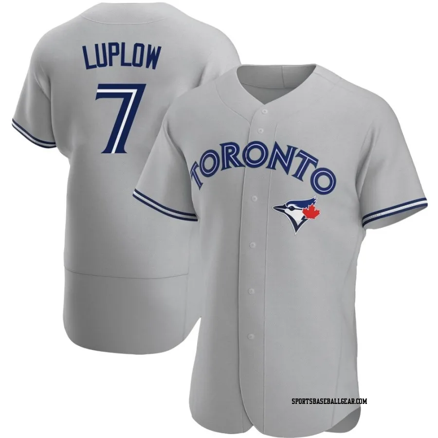 Jordan Luplow Men's Toronto Blue Jays Gray Authentic Road Jersey