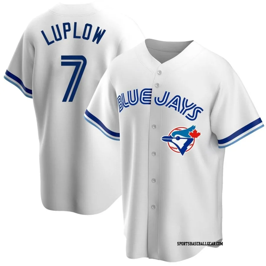 Jordan Luplow Men's Toronto Blue Jays White Replica Home Cooperstown Collection Jersey