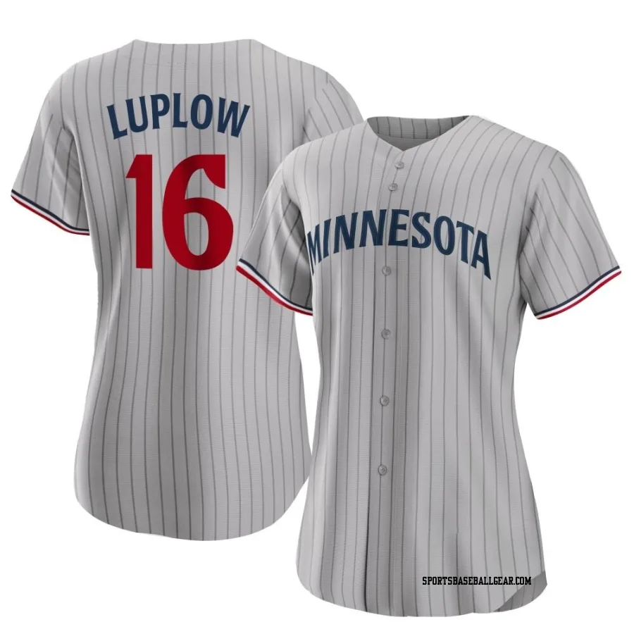 Jordan Luplow Women's Minnesota Twins Gray Authentic Road Jersey