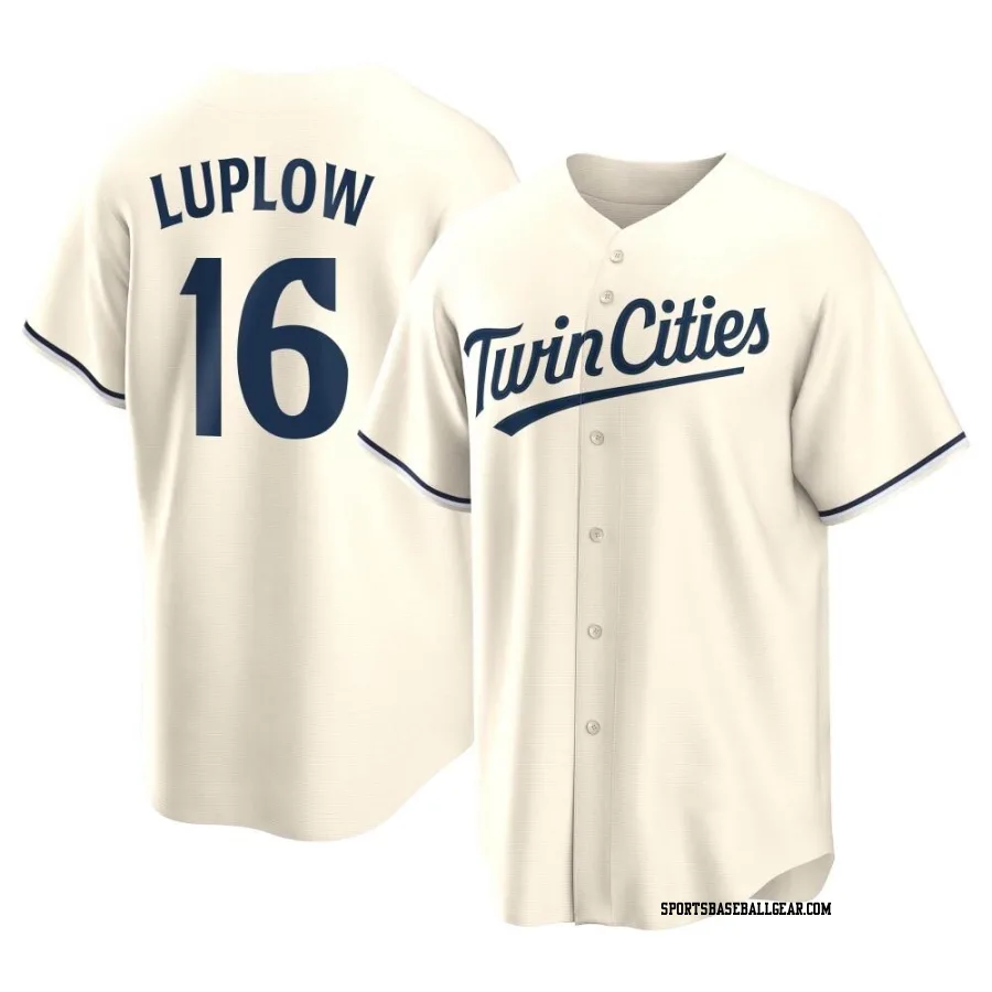 Jordan Luplow Youth Minnesota Twins Cream Replica Alternate Jersey