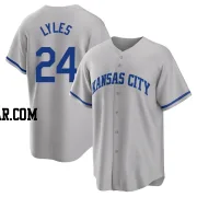 Jordan Lyles Men's Kansas City Royals Gray Replica 2022 Road Jersey