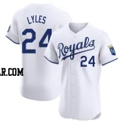 Jordan Lyles Men's Kansas City Royals White Elite Home Jersey