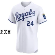 Jordan Lyles Men's Kansas City Royals White Elite Home Jersey