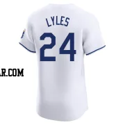 Jordan Lyles Men's Kansas City Royals White Elite Home Jersey