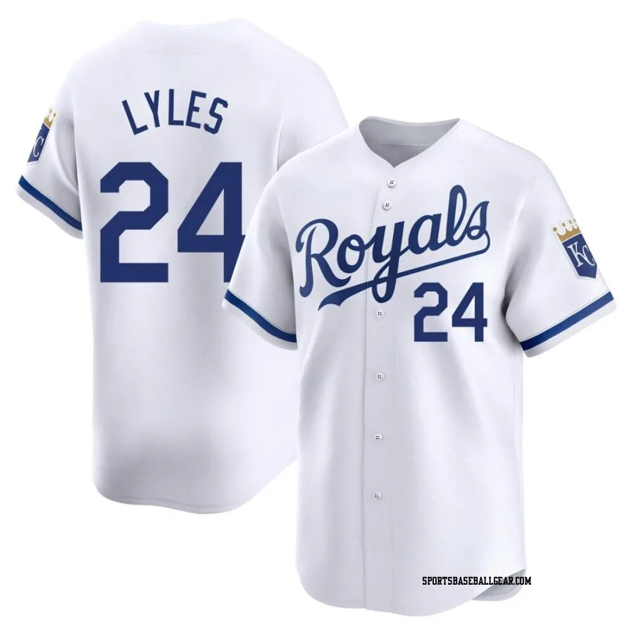 Jordan Lyles Youth Kansas City Royals White Limited Home Jersey