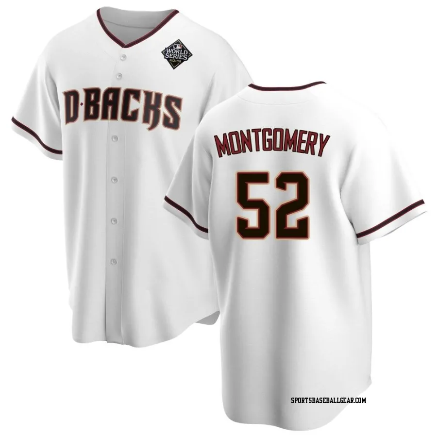 Jordan Montgomery Men's Arizona Diamondbacks White Replica Home 2023 World Series Jersey