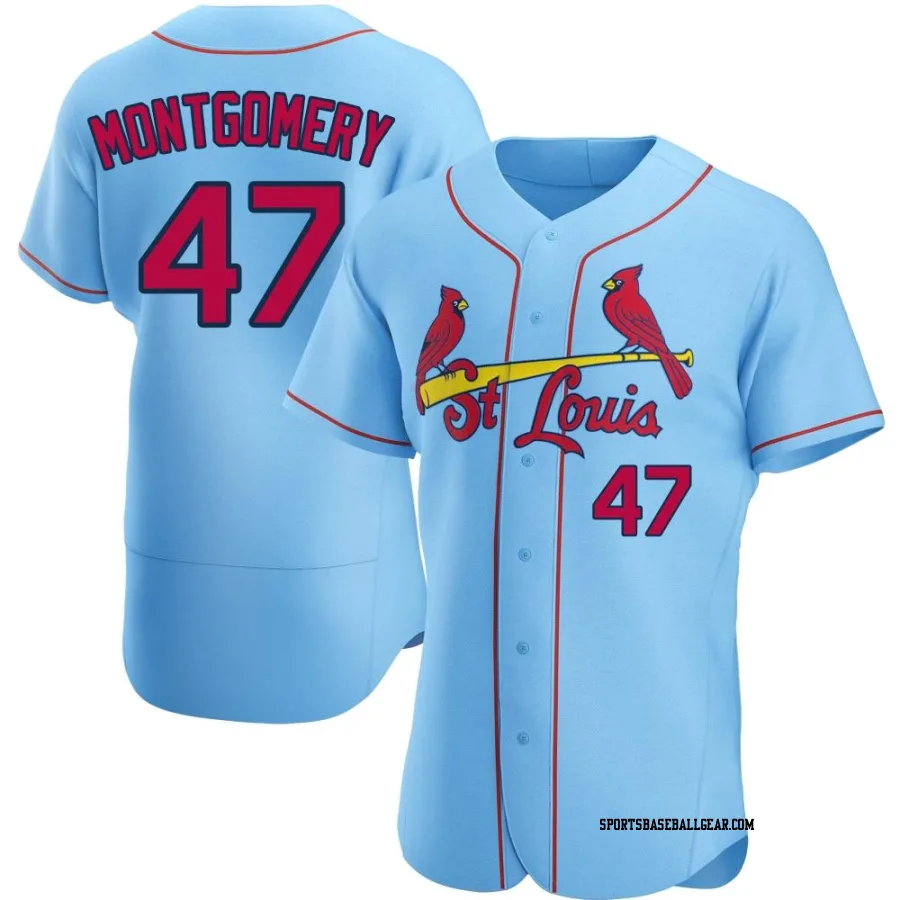 Jordan Montgomery Men's St. Louis Cardinals Light Blue Authentic Alternate Jersey