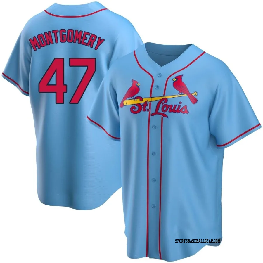 Jordan Montgomery Men's St. Louis Cardinals Light Blue Replica Alternate Jersey