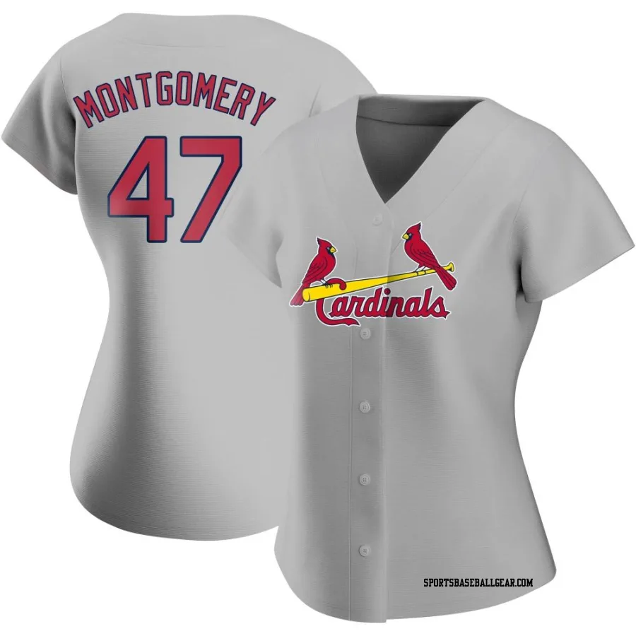 Jordan Montgomery Women's St. Louis Cardinals Gray Authentic Road Jersey