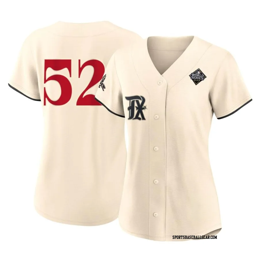 Jordan Montgomery Women's Texas Rangers Cream Authentic 2023 City Connect 2023 World Series Jersey