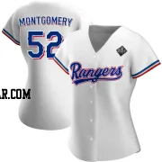 Jordan Montgomery Women's Texas Rangers White Replica Home 2023 World Series Jersey