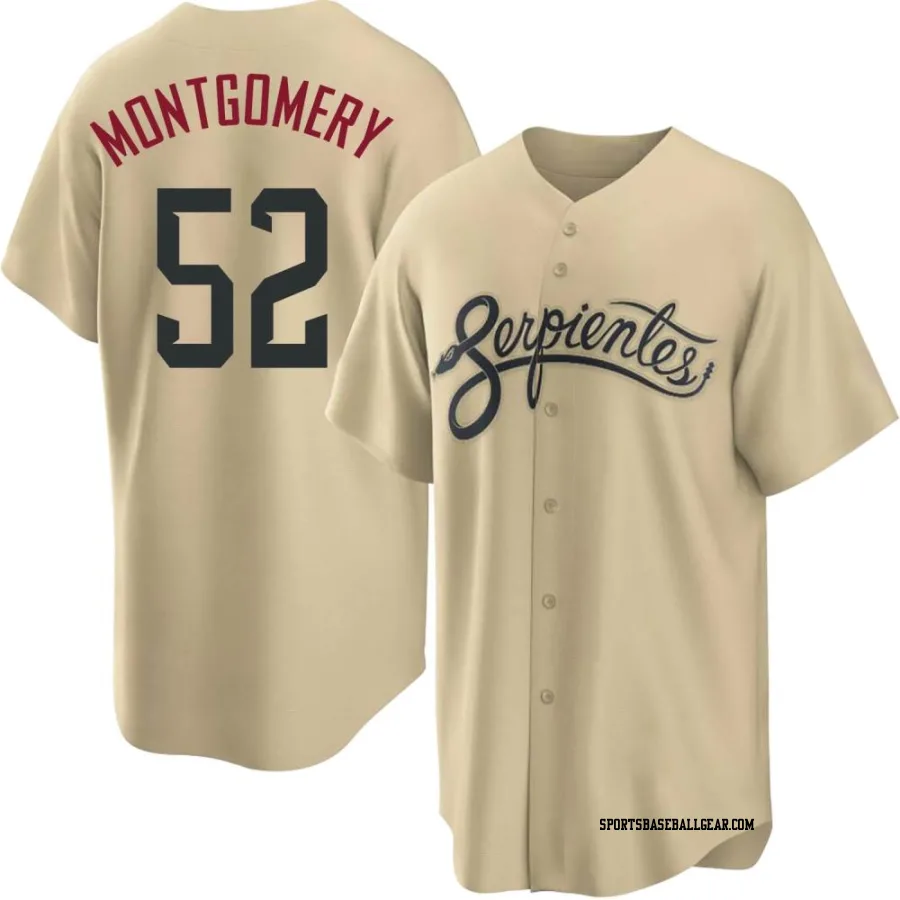 Jordan Montgomery Youth Arizona Diamondbacks Gold Replica 2021 City Connect Cool Base Jersey