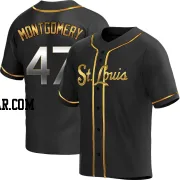 Jordan Montgomery Youth St. Louis Cardinals Black Golden Replica Alternate Jersey