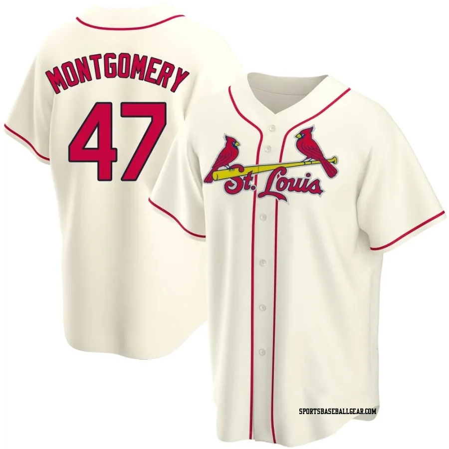 Jordan Montgomery Youth St. Louis Cardinals Cream Replica Alternate Jersey