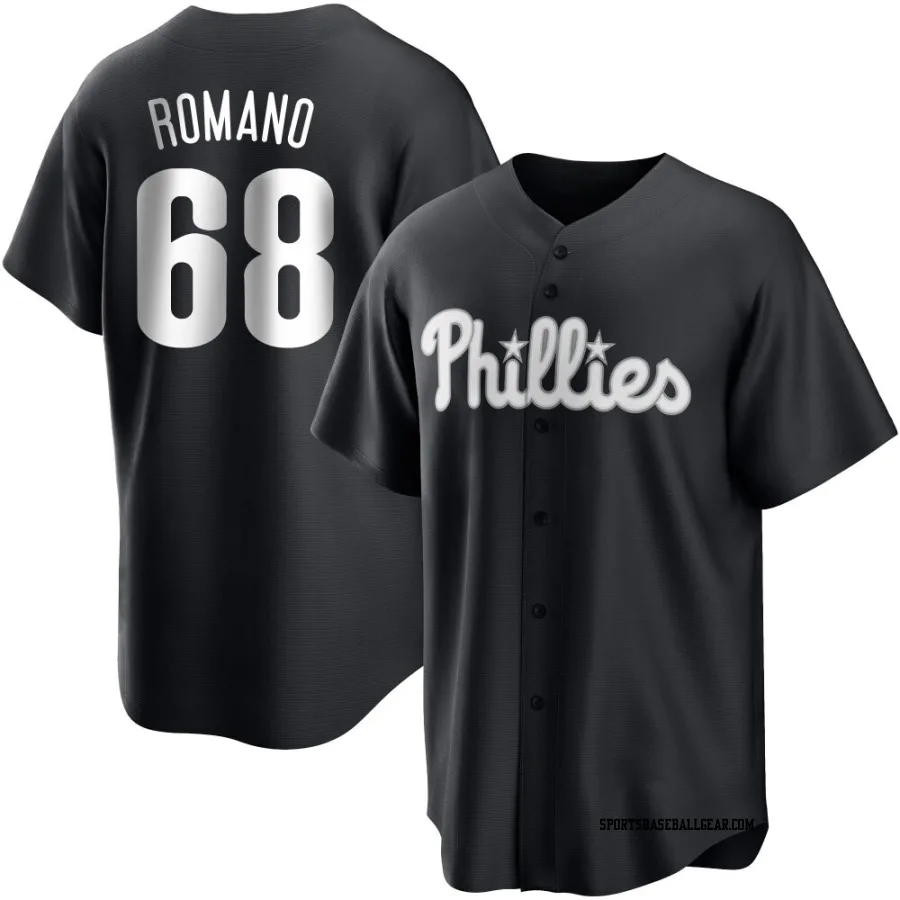 Jordan Romano Men's Philadelphia Phillies Black/White Replica Jersey